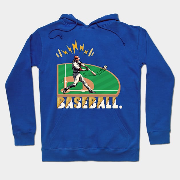 Baseball touchdown Hoodie by "Artistic Apparel Hub"